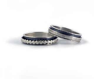 Sterling Silver Spnner Ring in Two Styles