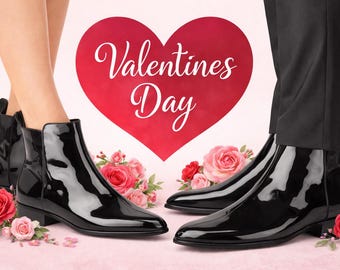 Special for Valentines Handmade Men's Black Leather Chelsea Boots | High Ankle Dress Boots