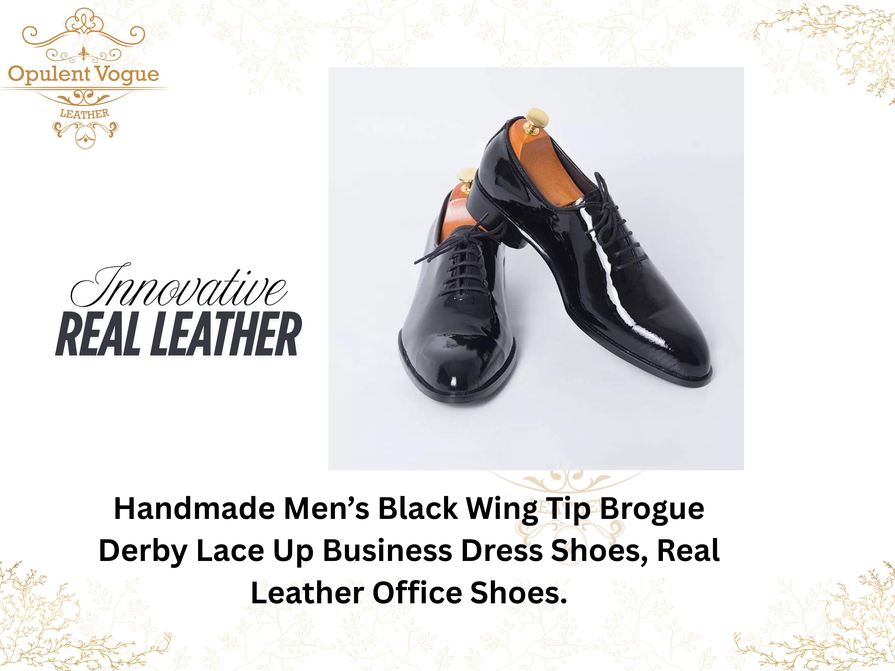 Vtg Carrano due Black Suede & Leather Wingtip Derby oxford brogues derby-wingtip-derby-brogue-  main image 2