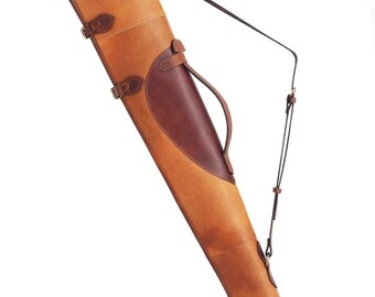 Full Grain Leather Rifle Case, Handmade Shotgun Scabbard, Custom Logo Engraving