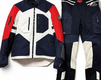 Men's Adventure Motorcycle Touring Suit: Jacket & Pants Set, Waterproof Riding Gear