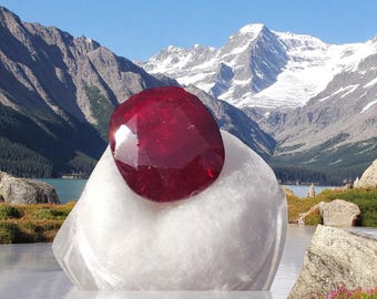 Natural 18.20ct Deep Red Ruby Gemstone | Faceted Loose Gem for Jewelry | July Birthstone | unheated untreated | Collector’s Gem
