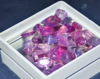Natural Ruby Lot 53.15ct  41 pcs | Mixed Cut Loose Rubies | Jewelry Making, Craft Supply, Healing Crystals | Wholesale Gemstones
