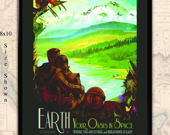 NASA/JPL Space Poster:  Earth - Your Oasis in Space, (Digital Download)