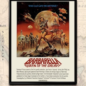 Printable Movie Poster: Barbarella Vintage Film Lobby Card Digital Download for printing at home.