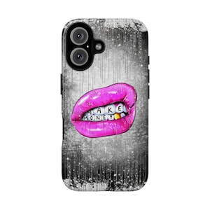 Étui pour téléphone - Design pour les lèvres, gagnant de l&#39;argent, accessoire tendance pour les entrepreneurs, cadeau pour des amis, protection élégante, idée cadeau unique