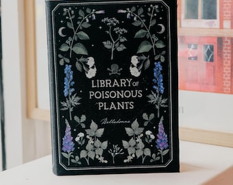 Library of Poisonous Plants Storage Book Decor | Booktok Home Decor | Gifts for Booklovers | Witch Spells Home Decor