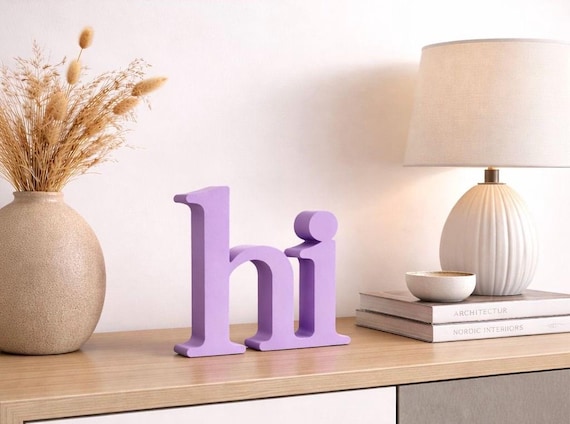 Hi Aufsteller minimalistisch | Eingangsbereich Deko | modernes Geschenk | Flur Deko Schriftzug