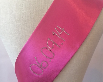 CUSTOM Wedding Date add-on for back of Bride To Be Wedding Sash