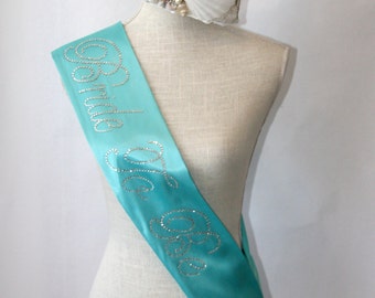 Blue Radiance Bride To Be- Bachelorette Sash