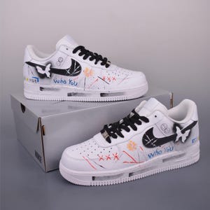 Custom Butterfly Splatter Air Force 1 – Hand Painted Sneakers for Men & Women, Colorful Artistic Shoes, Unique Gift Idea, Personalized AF1