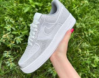 Rhinestone Bridal Sneakers – Custom Sparkly White Wedding Shoes