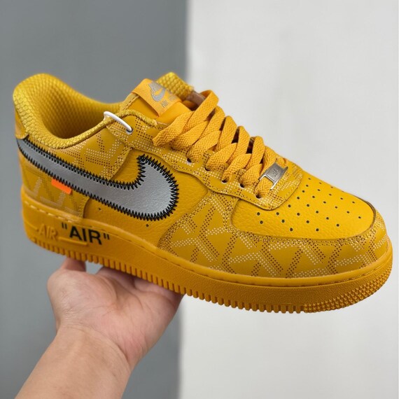 Custom Yellow Air Force 1 Sneakers, Personalized Nike AF1  display picture 2
