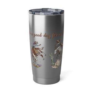 Western Tumbler Gift for Her, Cowgirl Horse Rider Travel Cup Insulated Coffee Mug for Equestrians, Rodeo Cool Travel Mug Gift for Horsegirl