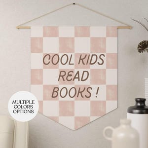 Classroom Reading Nook Decor for School Library Sign for Teacher Class Decor for Book Nook Wall Hanging Cool Kid Read Books Sign for Teacher