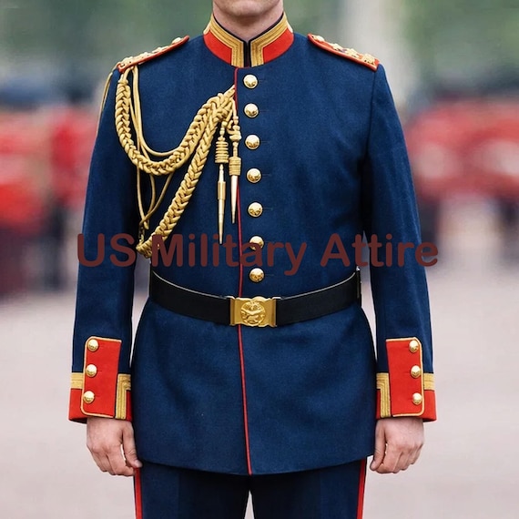 officer army dress blues Royal Blue Ceremonial Military Uniform Parade Historical Reenactment Web Collection: Bump Friendly black sparkly corset dress Color:Black/Silver/Multi