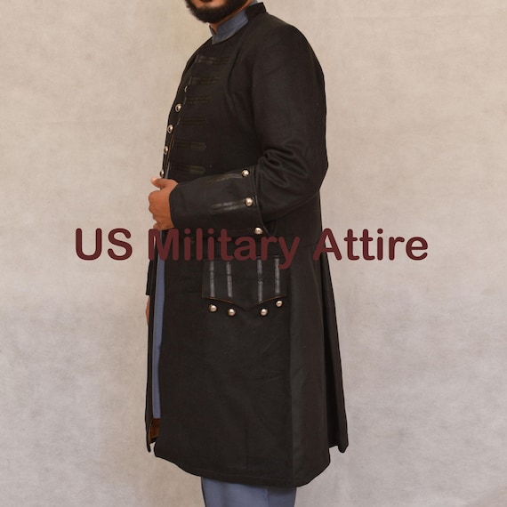 Black Wool Regency Frock Coat: 18th Century Style - Etsy