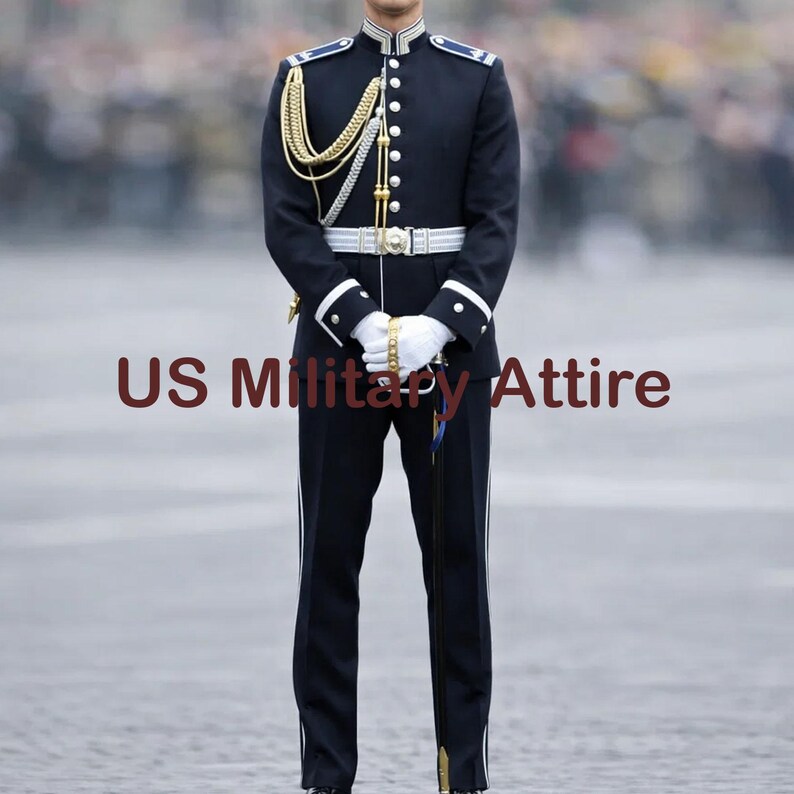 Blue Color Uniform Navy Blue Ceremonial Military Uniform – Officer Parade Dress Tunic ...