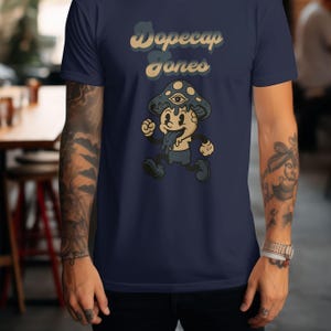 Dopecap Jones Shirt, Trippy Mushroom Shirt, Psychedelic Streetwear Tee, Third Eye Shirt, Funny Skater Shirt, Dope Rags Graphic Tee