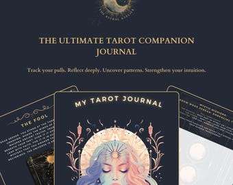 Tarot Journal Printable | 125 Page Tarot PDF | Daily Spreads Card Meanings | Witch Journal | Instant Download