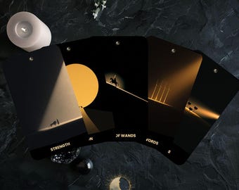 Shadow & Light Tarot Deck Printable | 78 Cards | Dark Duality Witch Tarot