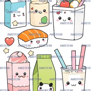 Chibi Japanese Food Coloring Book