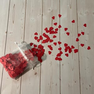 Heart Shaped Confetti, Heart Table Scatter, Heart Party Decor, Party Decorations