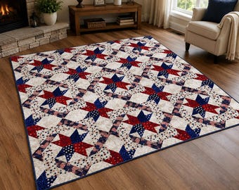Patriottisch quiltpatroon met sterketting pdf |  4 juli |  Direct downloaden