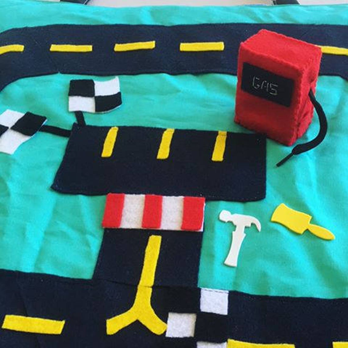 Race Car Track Travel Play Mat Small World Pretend Play Etsy Australia