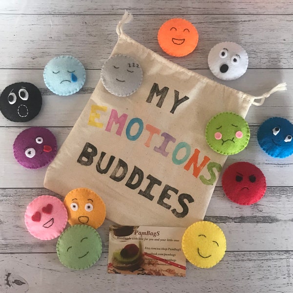 My emotions, Understanding my feelings, teaching tool, felt educational toy, learning resource, special needs sensory play, developmental