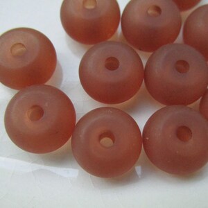 12 Vintage Rootbeer Brown Lucite Donut Beads, 11mm x 6mm
