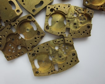 25 Raw Brass Watch Parts, Vintage Elgin Watch Co., 25mm x 15mm