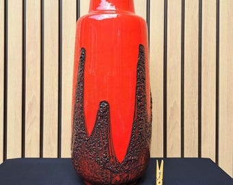 Vintage West German Fat Lava Vase. Scheurich, Model Number 401-28