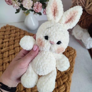 Handmade Plush Bunny | Crochet Stuffed Animal | Soft Amigurumi Toy | Baby Shower Gift | Custom Colors | handmade baby shower gift nursery
