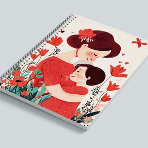 Copertina personalizzata secondo i tuoi desideri, regalo perfetto per la festa della mamma, diario con copertina rigida, quaderno A5 8,2 x 5,8 pollici, carta kraft marrone
