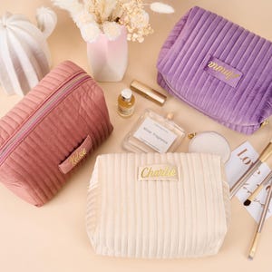 Personalized Travel Cosmetic Toiletry Bag, Bridesmaid Makeup Bag, Custom Bridesmaids Proposal, Gifts for Bridesmaid, Bride, Mom, Girlfriend