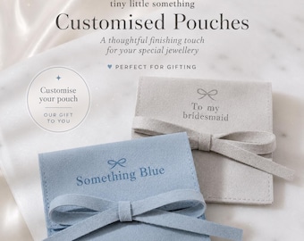 Customised Personalised jewellery pouches bridesmaids gifts Jewellery gift birthday anniversary friendship sister mum