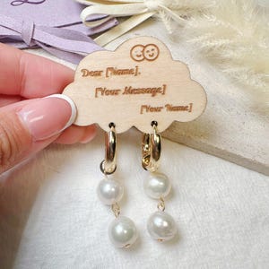 Complément cadeau personnalisé Message supplémentaire Boucle d'oreille Carte Cadeau d'anniversaire pour un ami Cadeau de demoiselle d'honneur