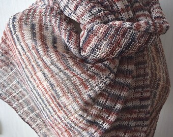 Knit Linen Scarf Shawl  Natural Summer Wrap in Red Blue Pink Nude White Women Accessory