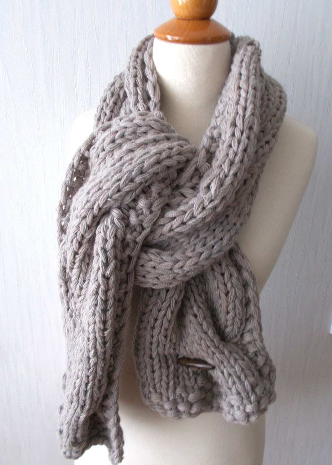 Chunky Scarf Handknit Big Cowl Extra Thick Cabled Soft in - Etsy