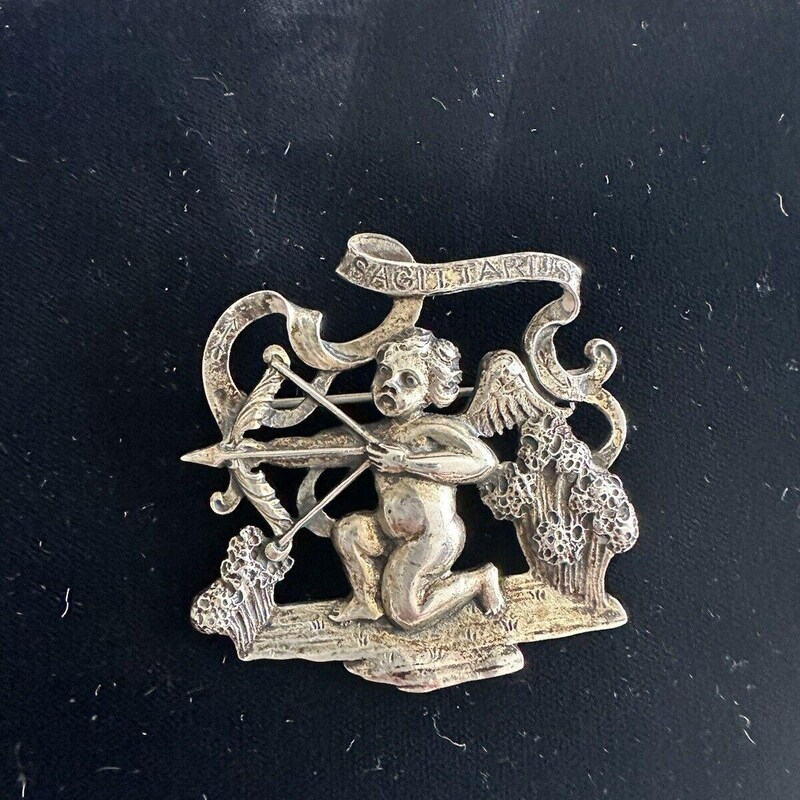 Vintage Cini Pisces Sterling Zodiac Brooch