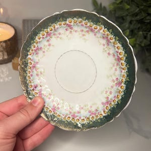 Vintage CT Altwasser Germany Saucer – Daisy Blossoms Pattern Plate, Delicate Floral Porcelain, German Antique China