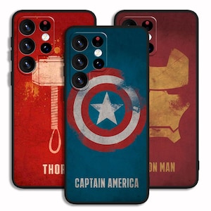 Avengers Colorful Stylish Cover Case Art For iPhone 13 14 15 16 e Pro Max / For Samsung S23 S24 S25 FE Plus Ultra Note A15 A16
