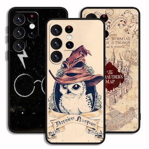 Étui élégant pour iphone 13 14 15 16 e Pro Max/pour Samsung S23 S24 S25 FE Plus Ultra Note A15 A16 Wizard Boy Magic School