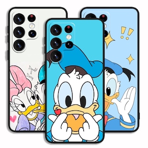 Cute Donald Duck Stylish Cover Case Art For iPhone 13 14 15 16 e Pro Max / For Samsung S23 S24 S25 FE Plus Ultra Note A15 A16