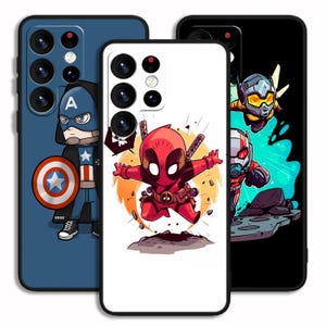 Superhero Cartoon Stylish Cover Case Art For iPhone 13 14 15 16 e Pro Max / For Samsung S23 S24 S25 FE Plus Ultra Note A15 A16