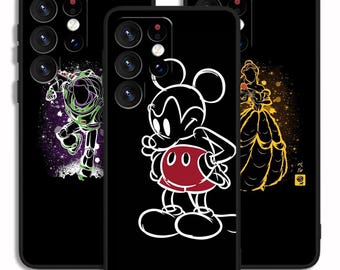 Princesse Mickey mignonne coque de protection élégante pour iPhone 13 14 15 16 e Pro Max/pour Samsung S23 S24 S25 FE Plus Ultra Note A15 A16