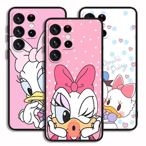 Cute Donald Daisy Duck Stylish Cover Case Art For iPhone 13 14 15 16 e Pro Max / For Samsung S23 S24 S25 FE Plus Ultra Note A15 A16