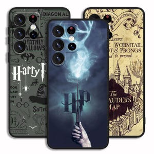 Custodia elegante per la scuola di magia Wizard Boy, per iPhone 13, 14, 15, 16 e Pro Max / per Samsung S23, S24, S25 FE Plus, Ultra Note A15, A16