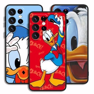 Cute Donald Duck Stylish Cover Case Art For iPhone 13 14 15 16 e Pro Max / For Samsung S23 S24 S25 FE Plus Ultra Note A15 A16